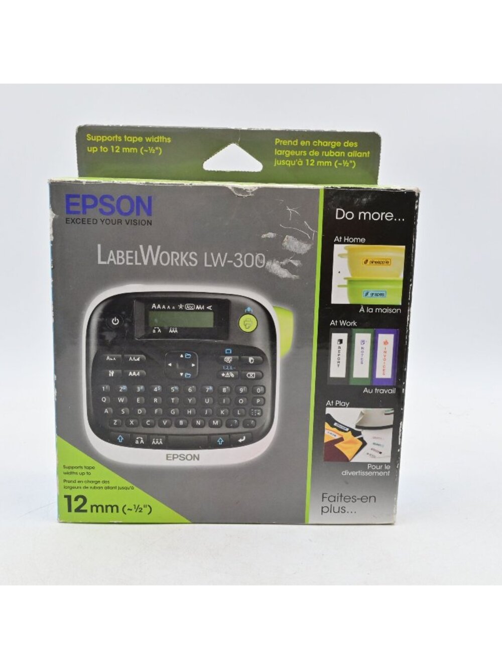 Epson LabelWorks LW-300 Handheld Label Printer Machine Tested Works with Box